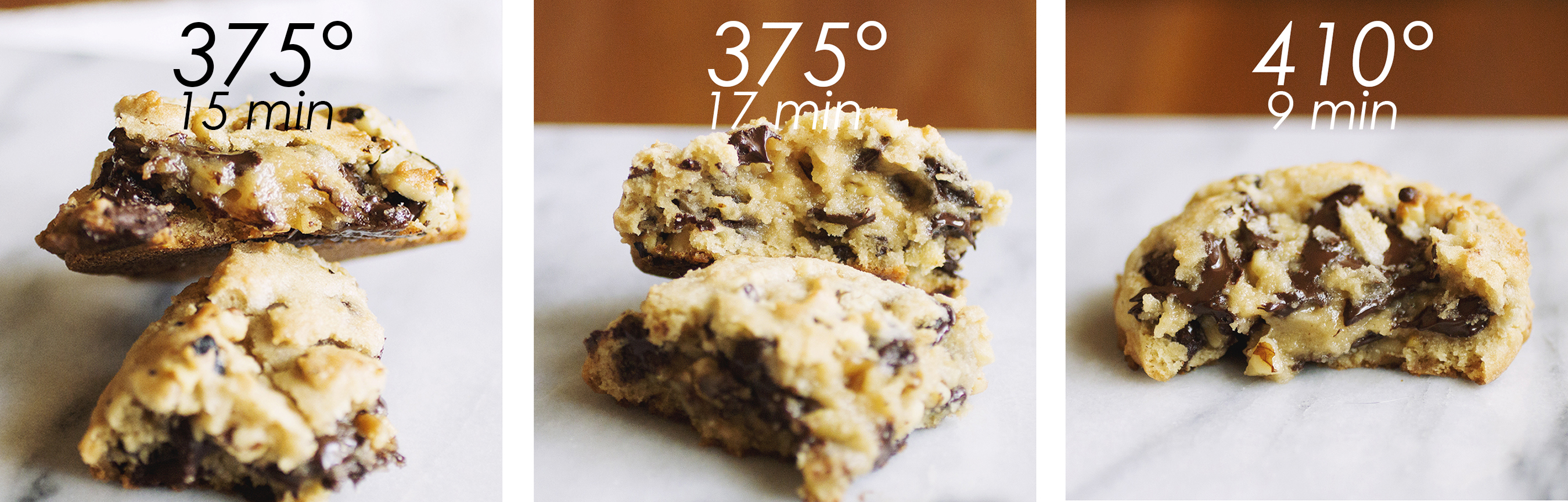 A Levain copycat cookie broken in half.