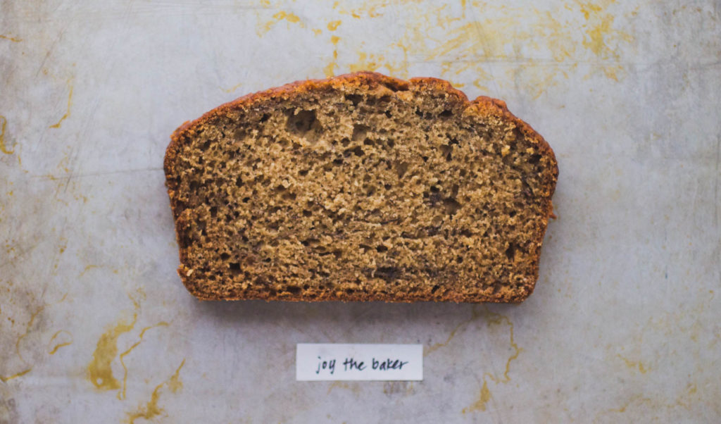 A slice of Joy the Baker banana bread.