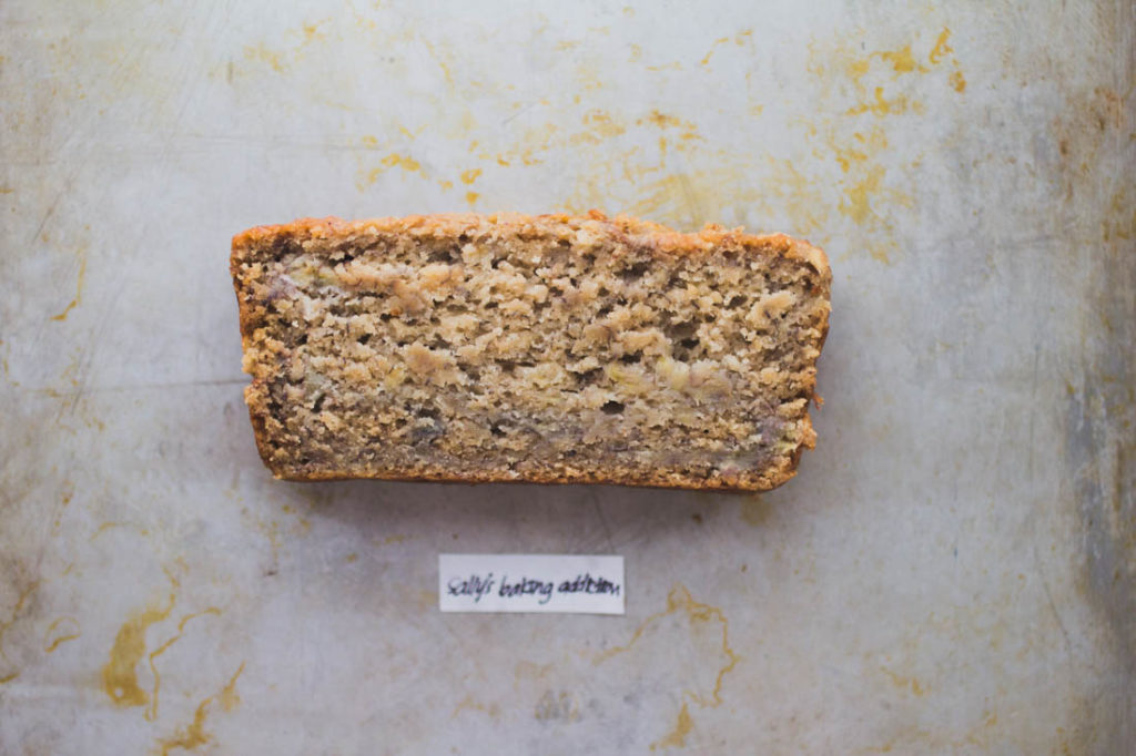 A slice of Sally\'s Baking Addiction banana bread.