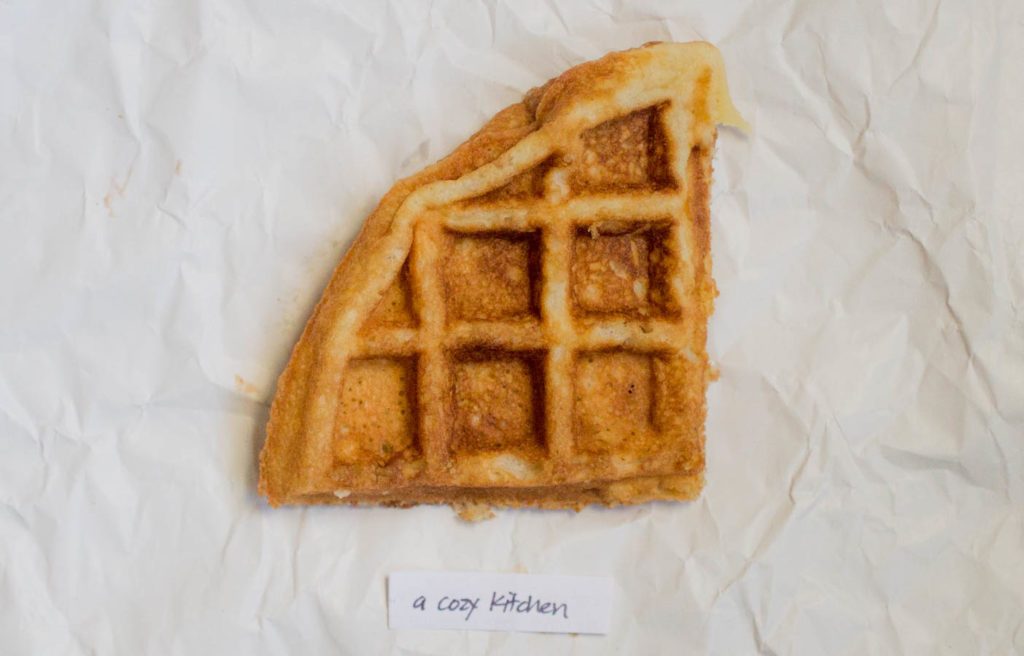 A Cozy Kitchen buttermilk waffle.