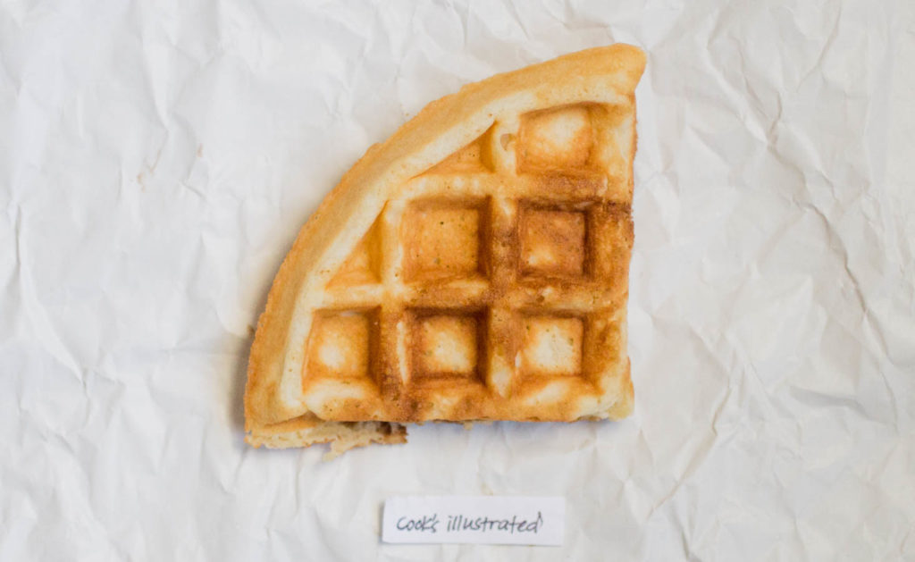 Cook\'s Illustrated buttermilk waffle.