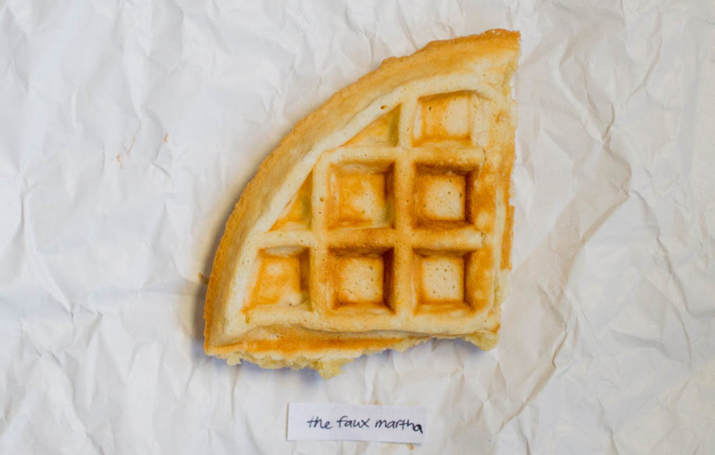 The Faux Martha buttermilk waffle.