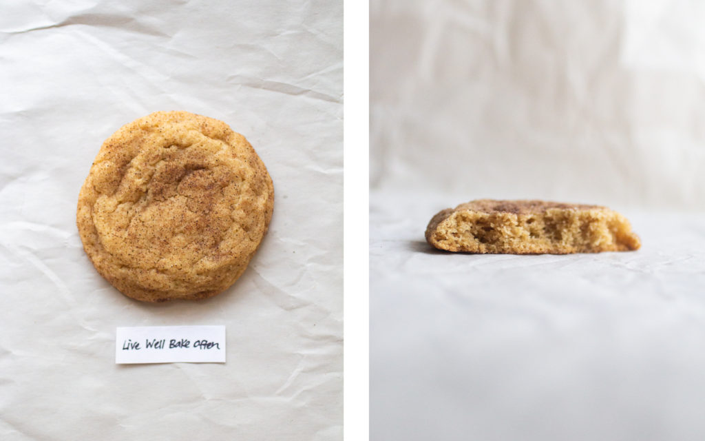 live well bake often snickerdoodle cookie.