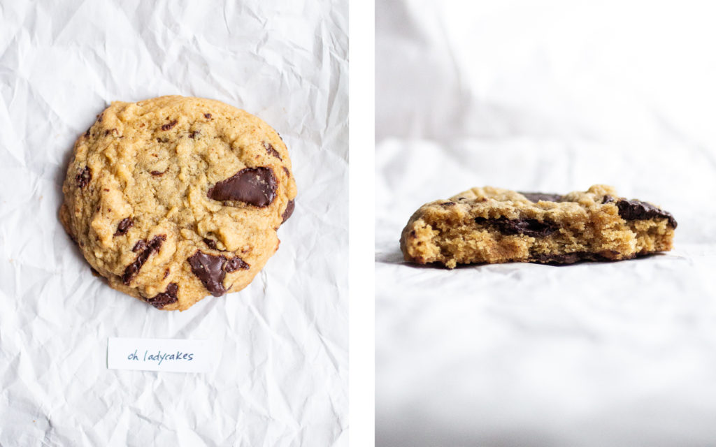 oh ladycakes vegan chocolate chip cookie.