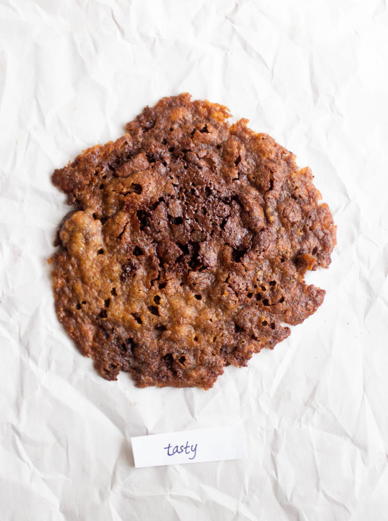tasty coconut oil vegan chocolate chip cookie.