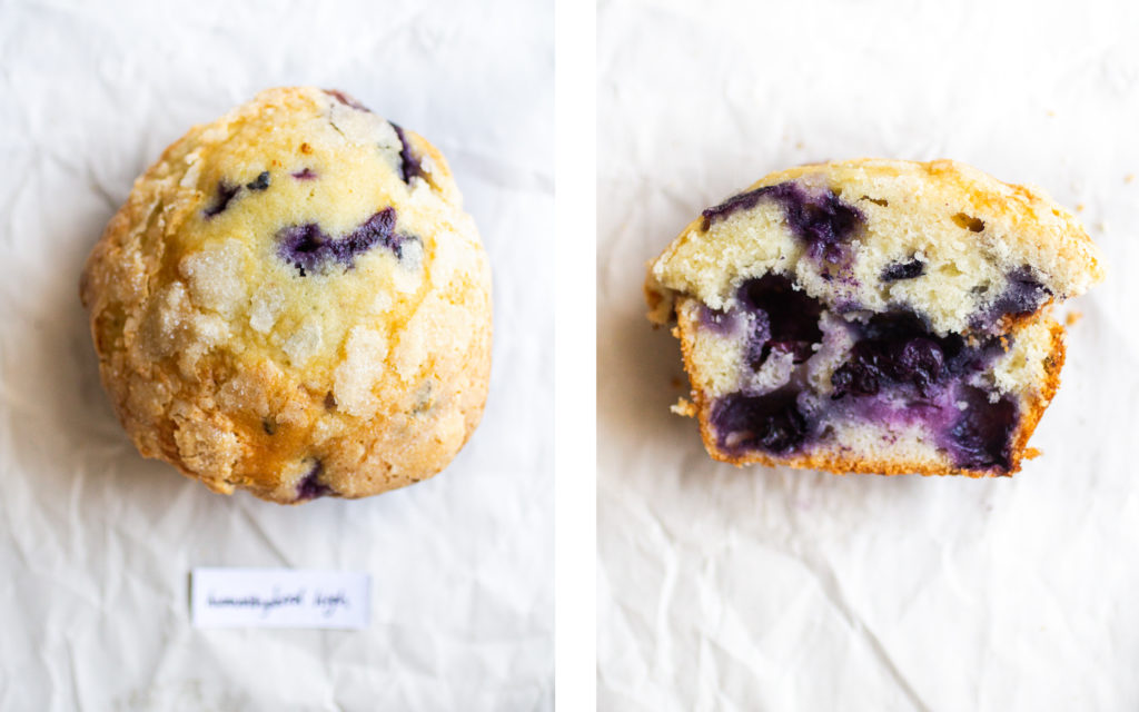 hummingbird high blueberry muffin.