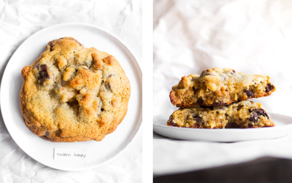 Modern Honey Levain copycat chocolate chip walnut cookie. 