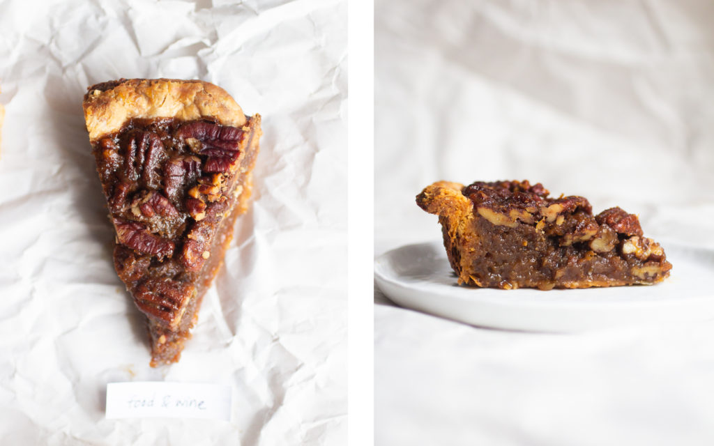 food and wine pecan pie.