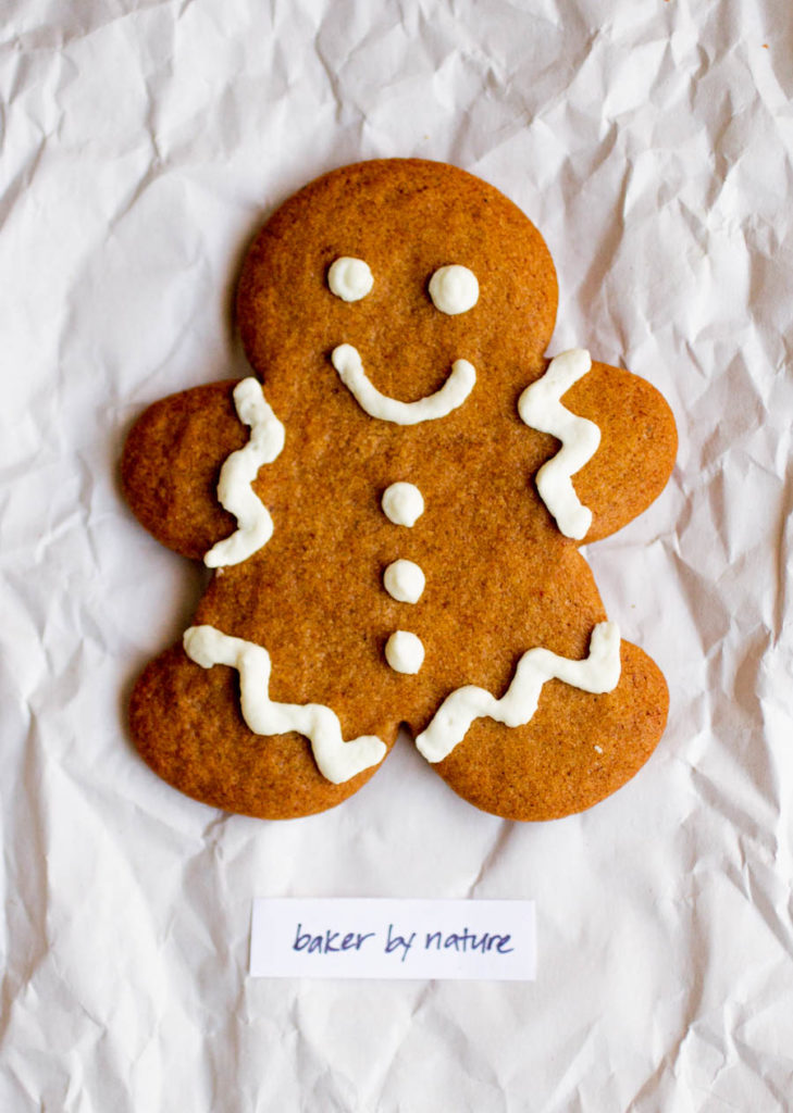 Baker by Nature gingerbread man.