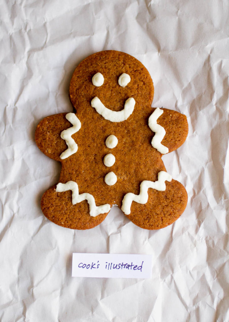 Cook\'s Illustrated gingerbread man.