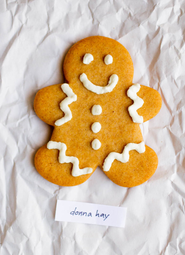 Donna hay gingerbread man.