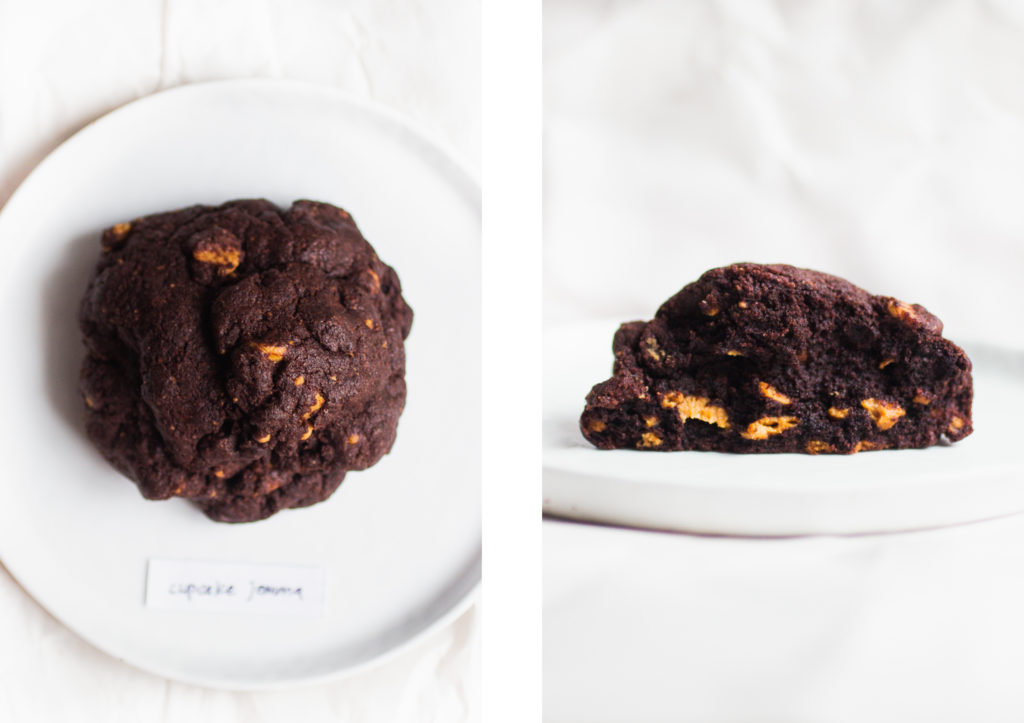 levain dark chocolate peanut butter cookie cupcake jemma.