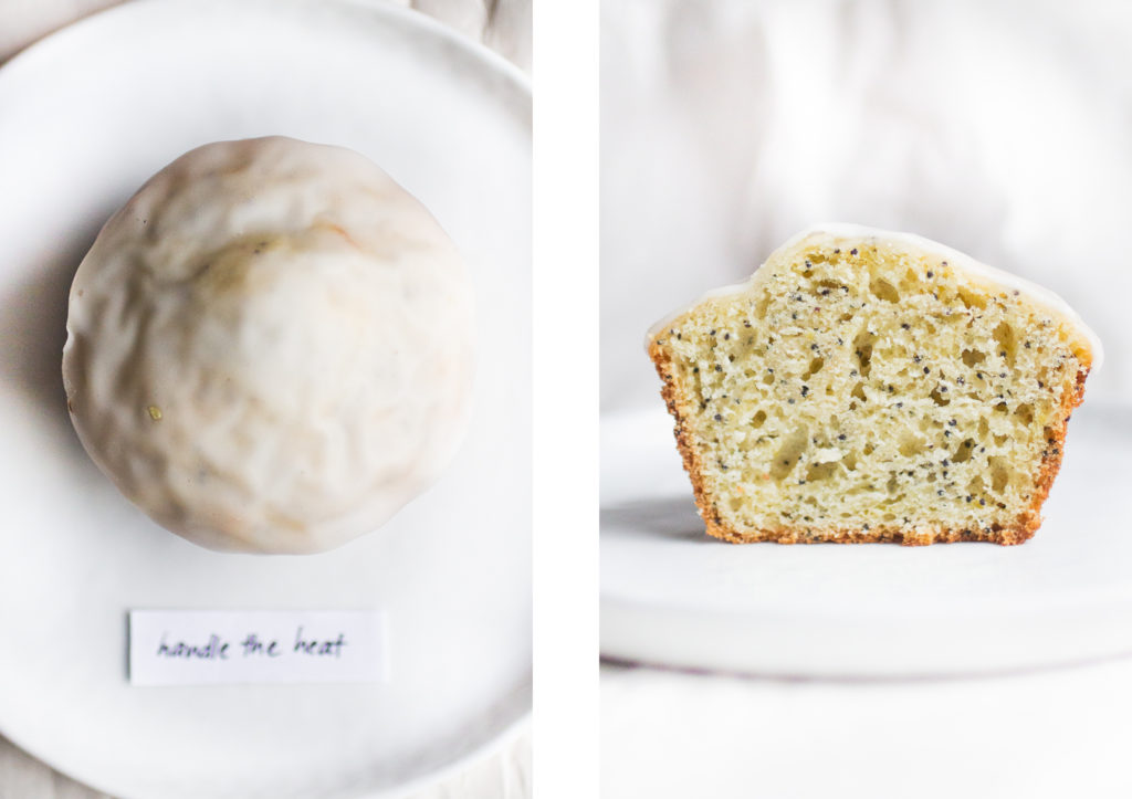 lemon poppy seed muffin handle the heat.