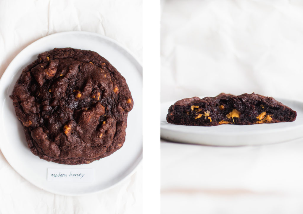 levain dark chocolate peanut butter cookie modern honey.