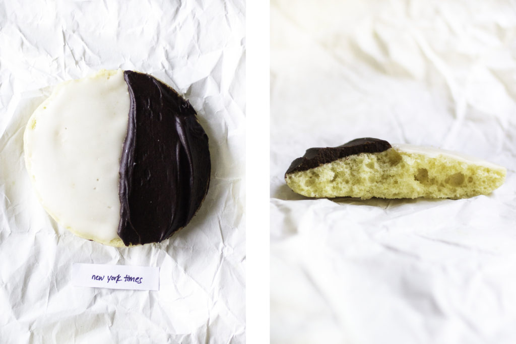 New York Times black and white cookie.