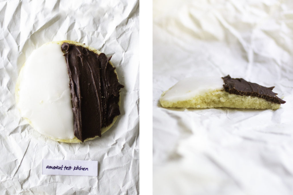 America\'s Test Kitchen black and white cookie.