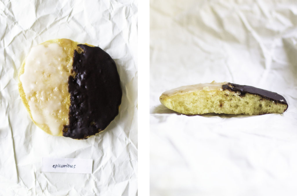 Epicurious black and white cookie.