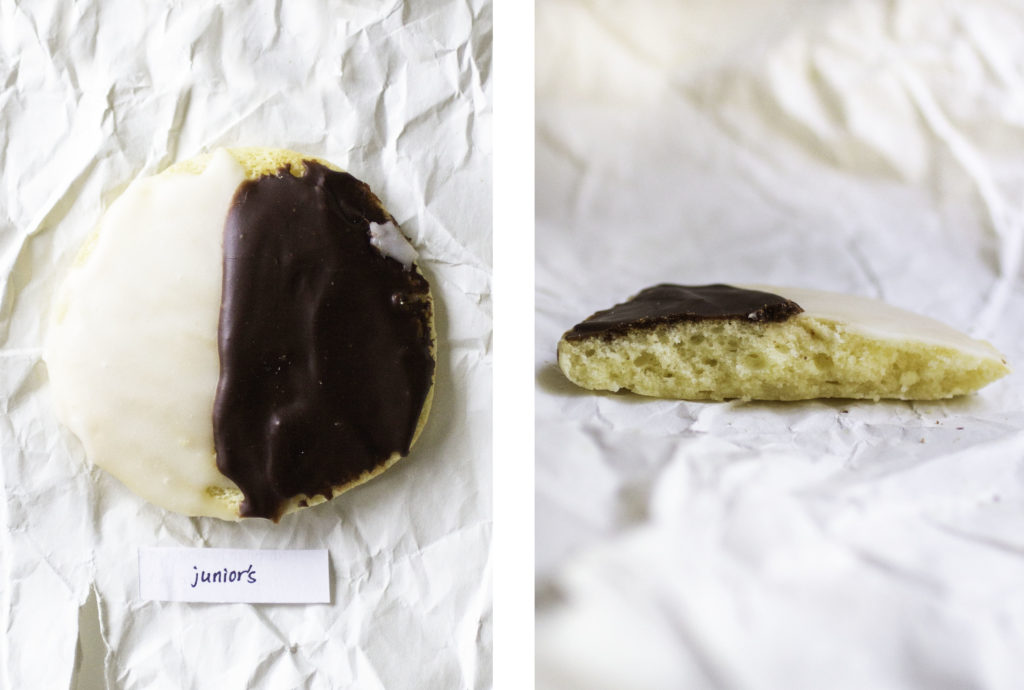 Junior\'s black and white cookie.