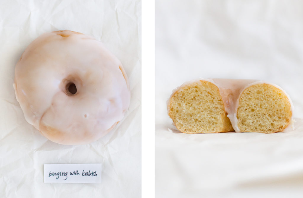 Binging with Babish glazed doughnut.