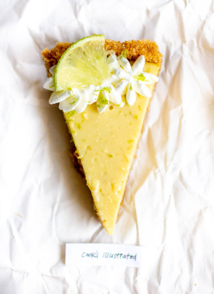 Cook\'s Illustrated key lime pie.
