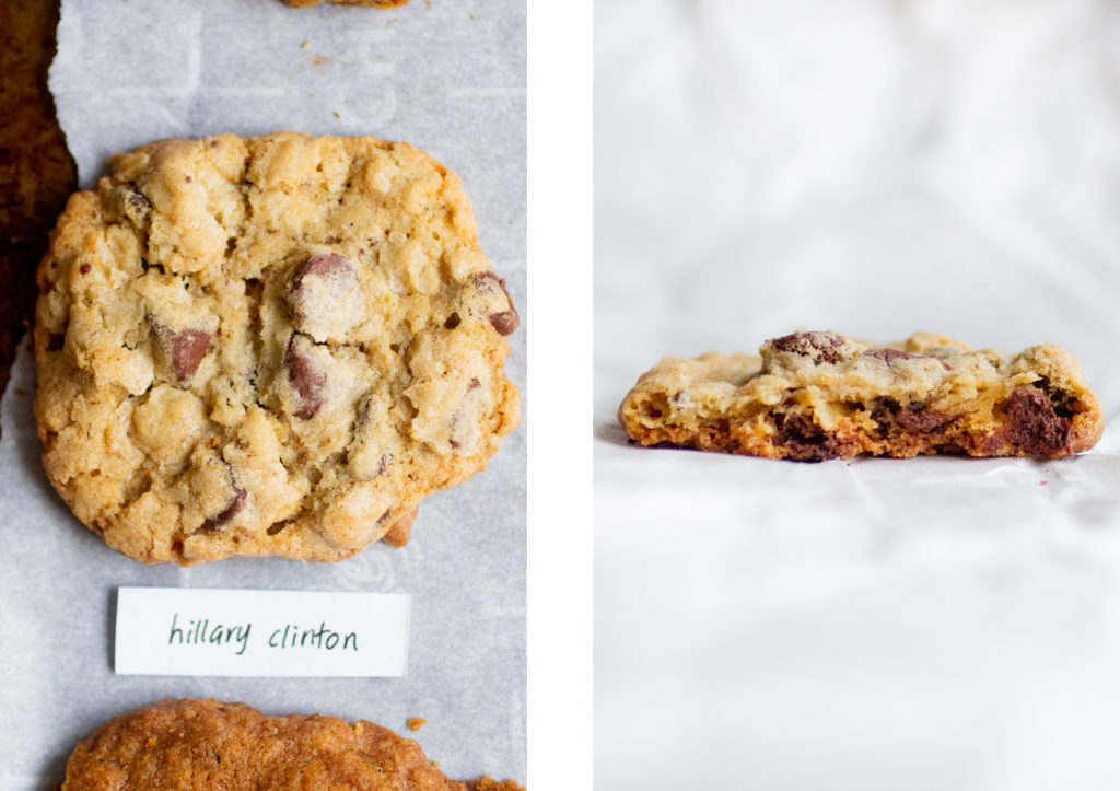 Hilary Clinton oatmeal chocolate chip cookie.
