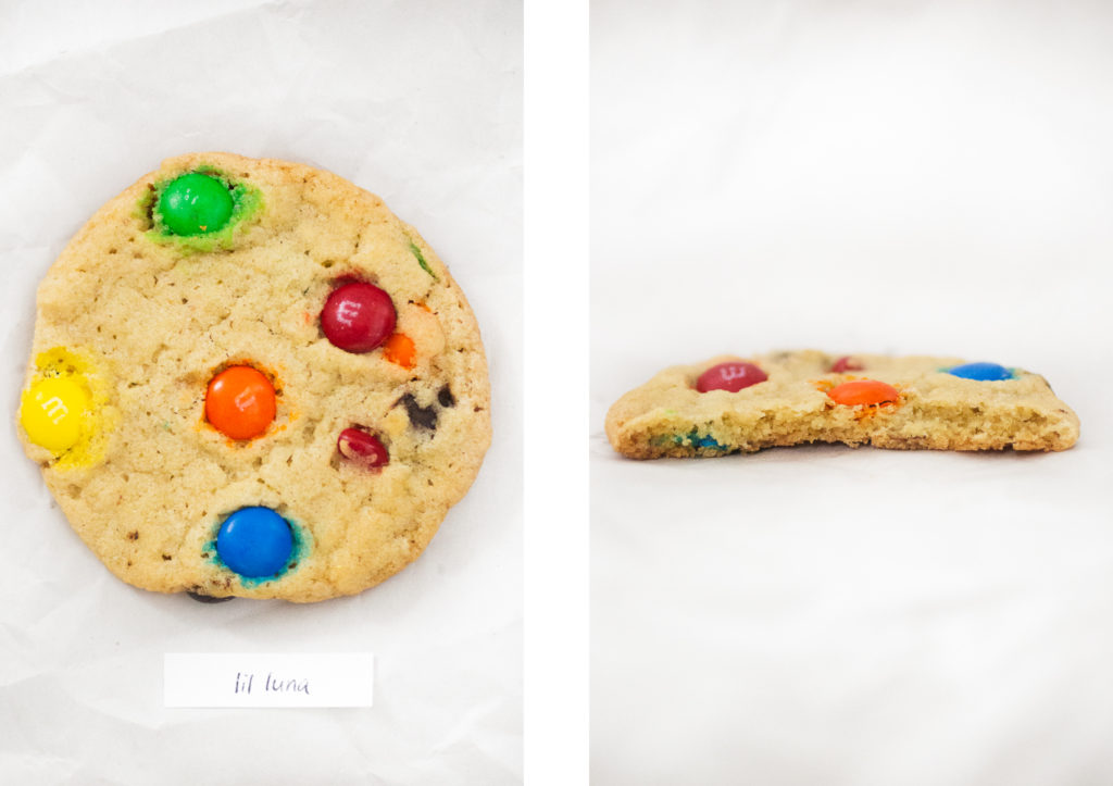 Lil Luna M&M cookie.