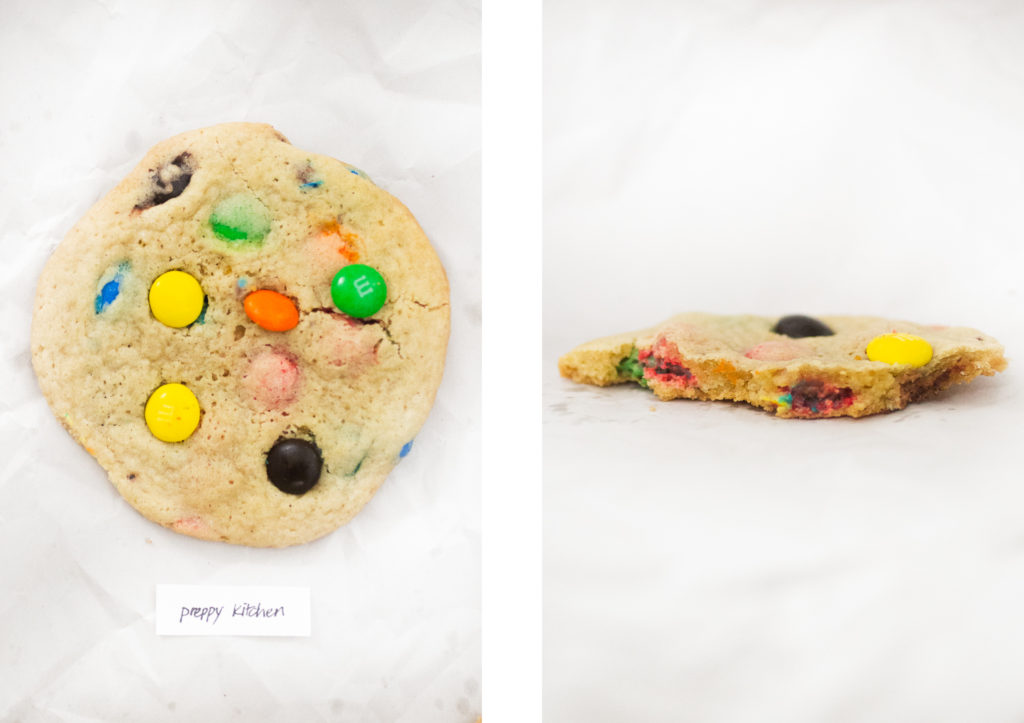 Preppy Kitchen M&M cookie.