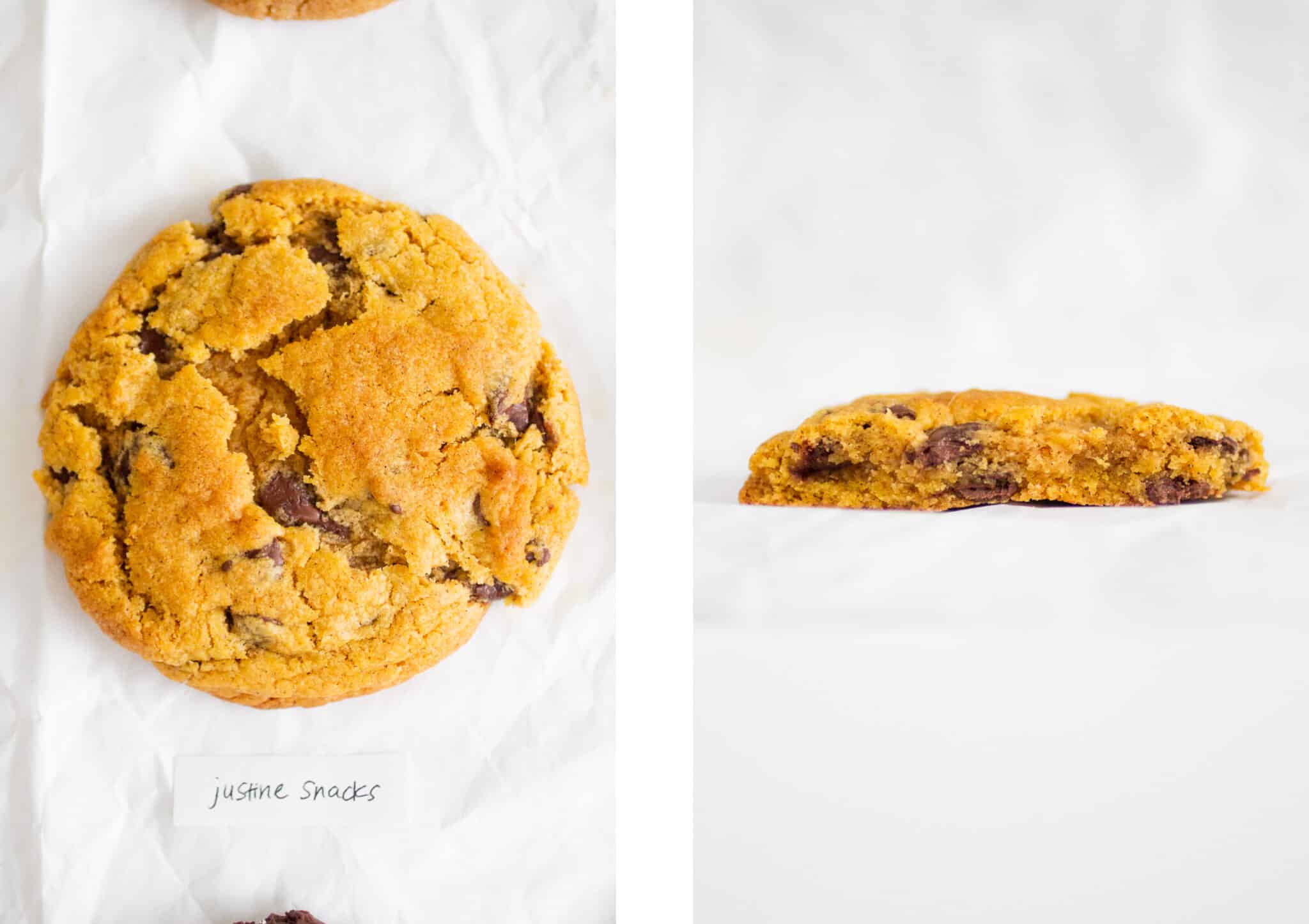 Justine snacks pumpkin cookies.