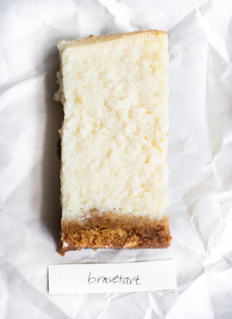 Bravetart cheesecake.