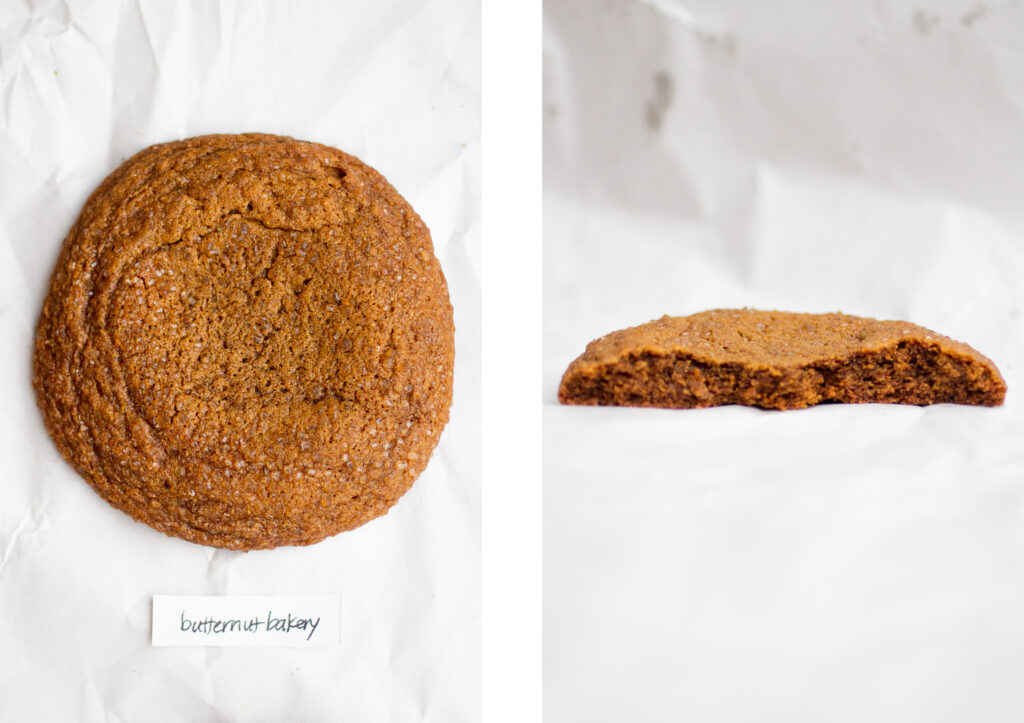 Butternut Bakery ginger molasses cookie.