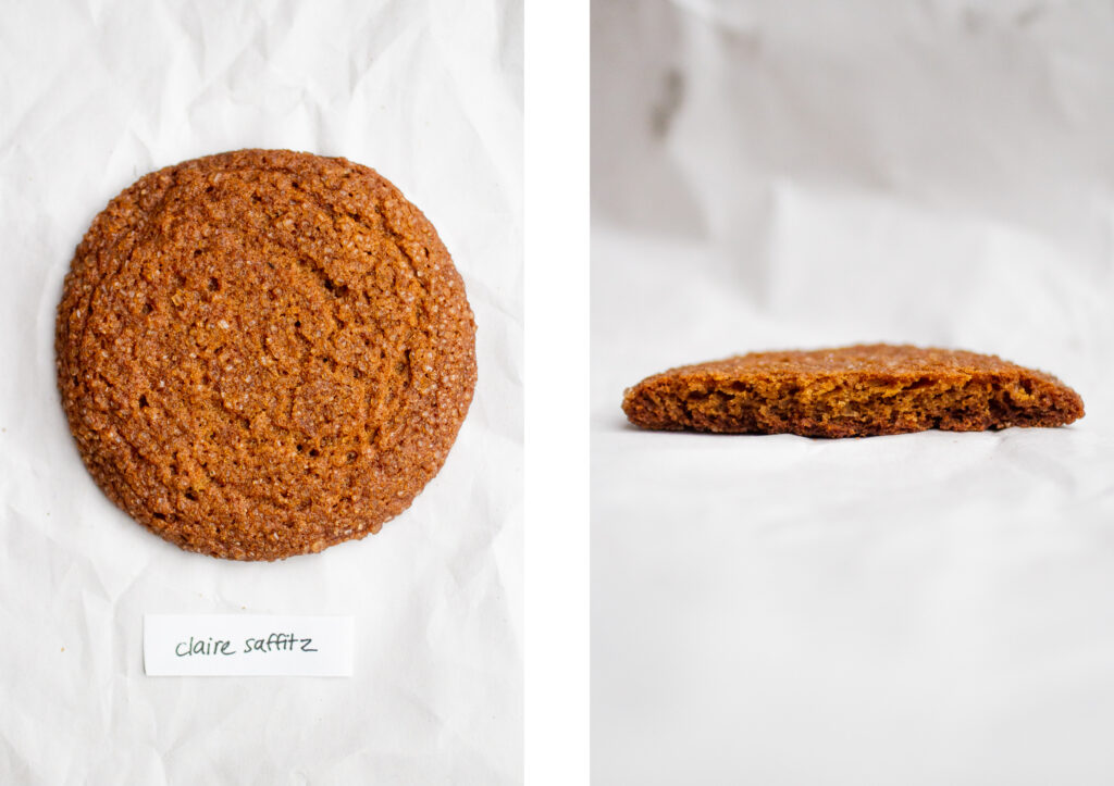 Claire Saffitz ginger molasses cookie.