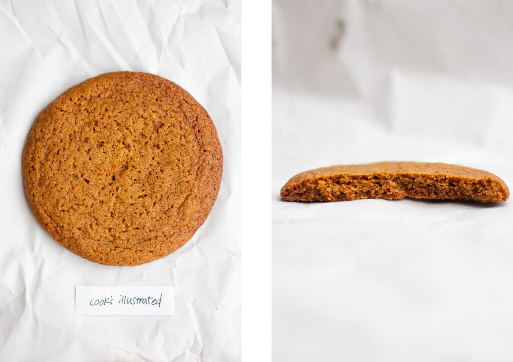 Cook\'s Illustrated ginger molasses cookie.