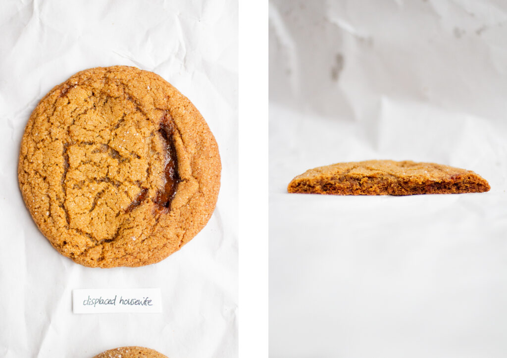 Displaced Housewife ginger molasses cookie.