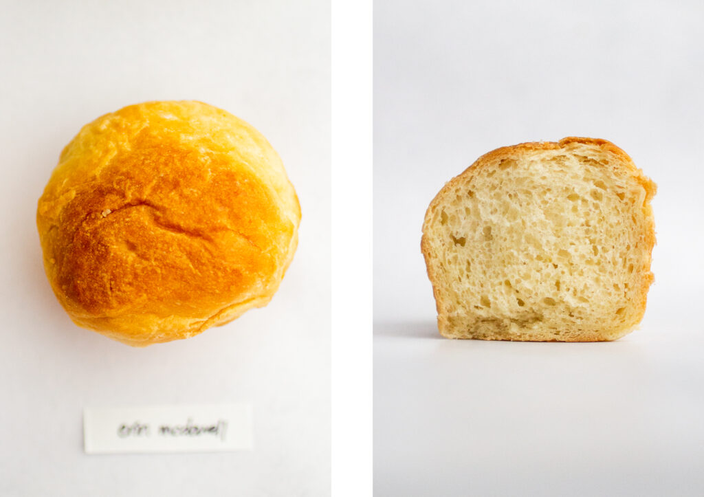 Erin McDowell yeast dinner roll.