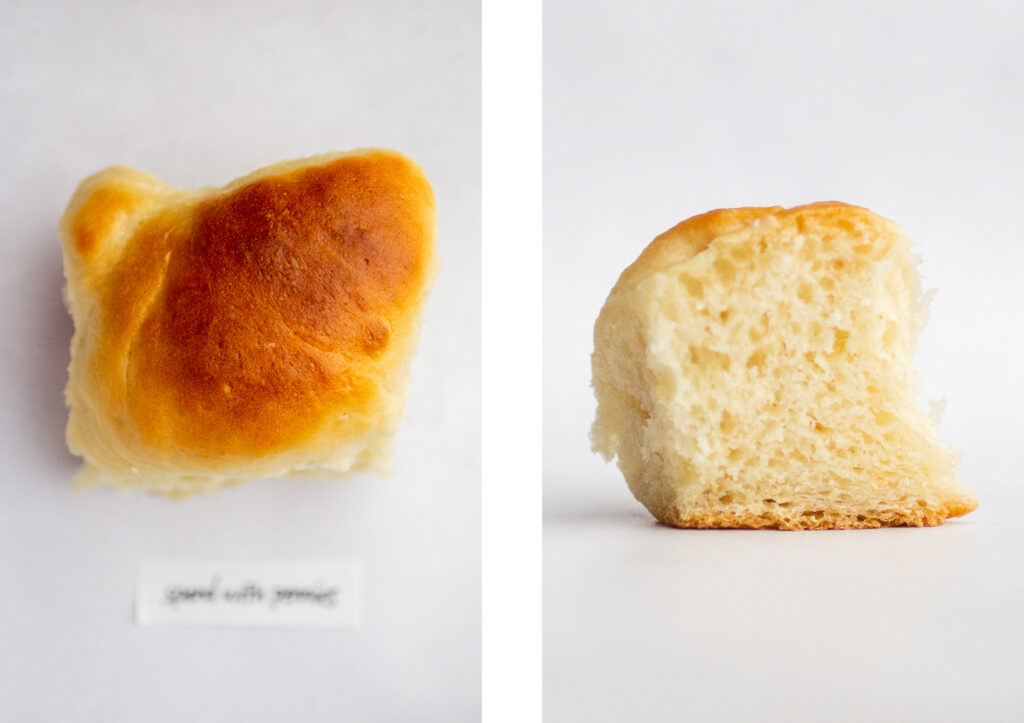 Spend with Pennies yeast dinner roll.