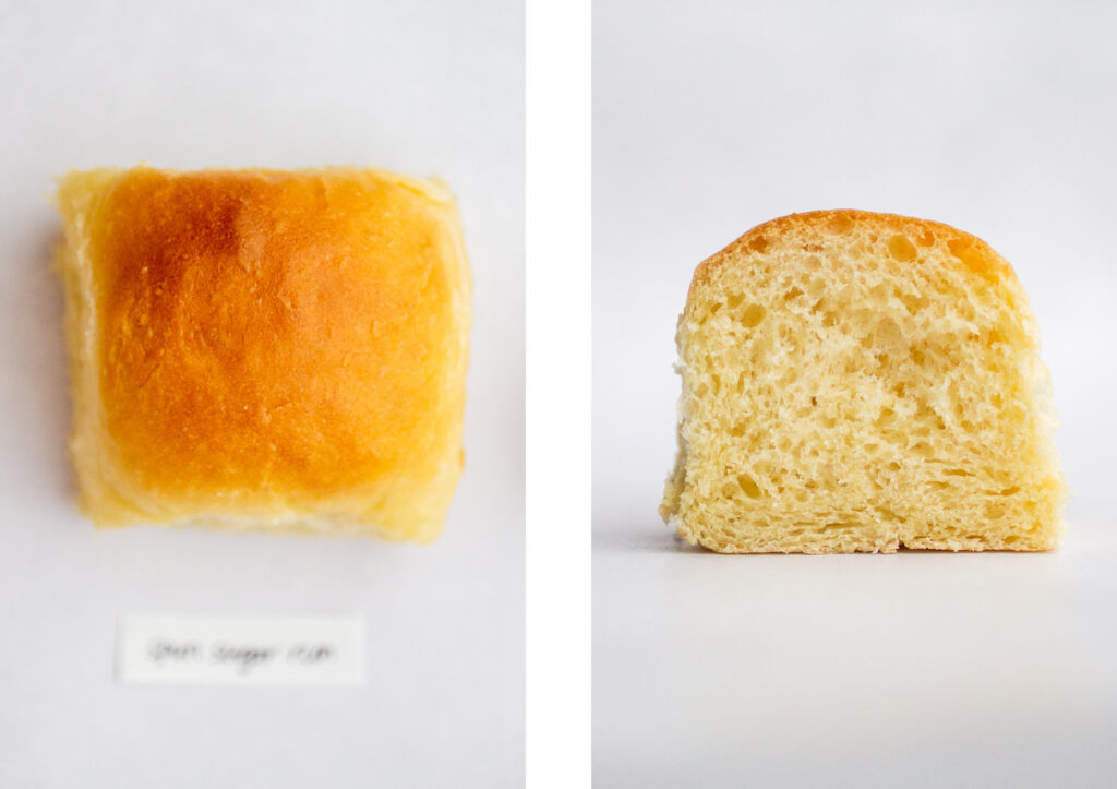 Spun Sugar Run yeast dinner roll.
