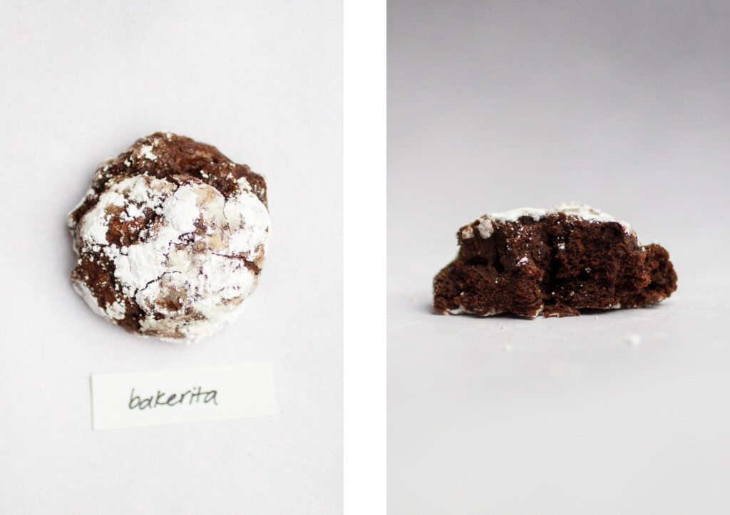 Bakerita chocolate crinkle cookie.