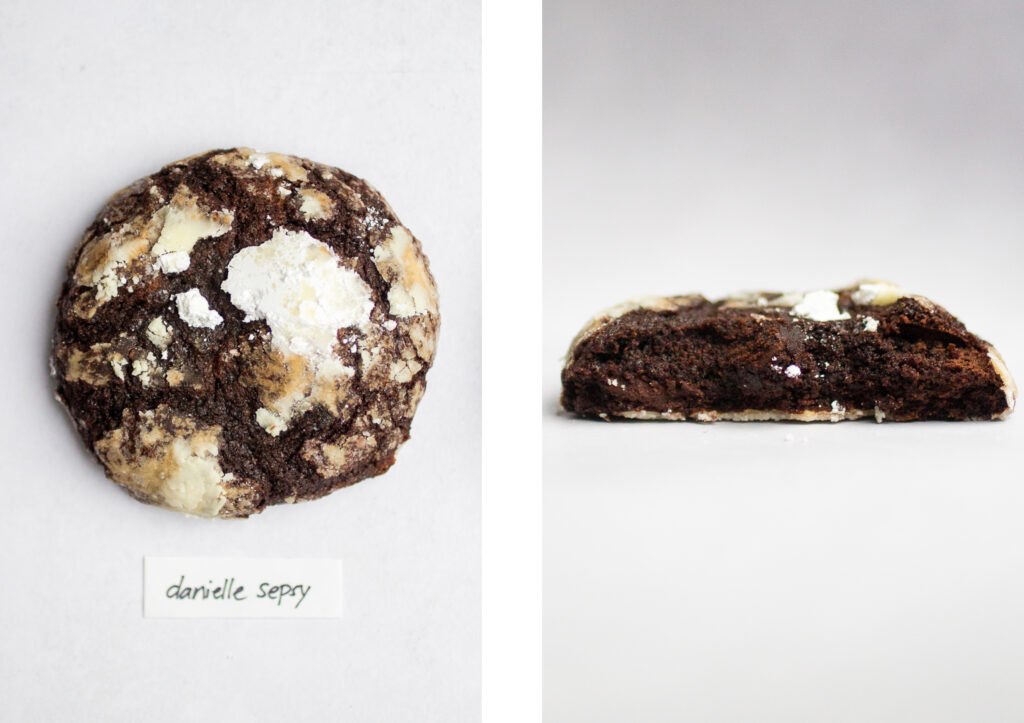 Danielle Sepsy chocolate crinkle cookie.