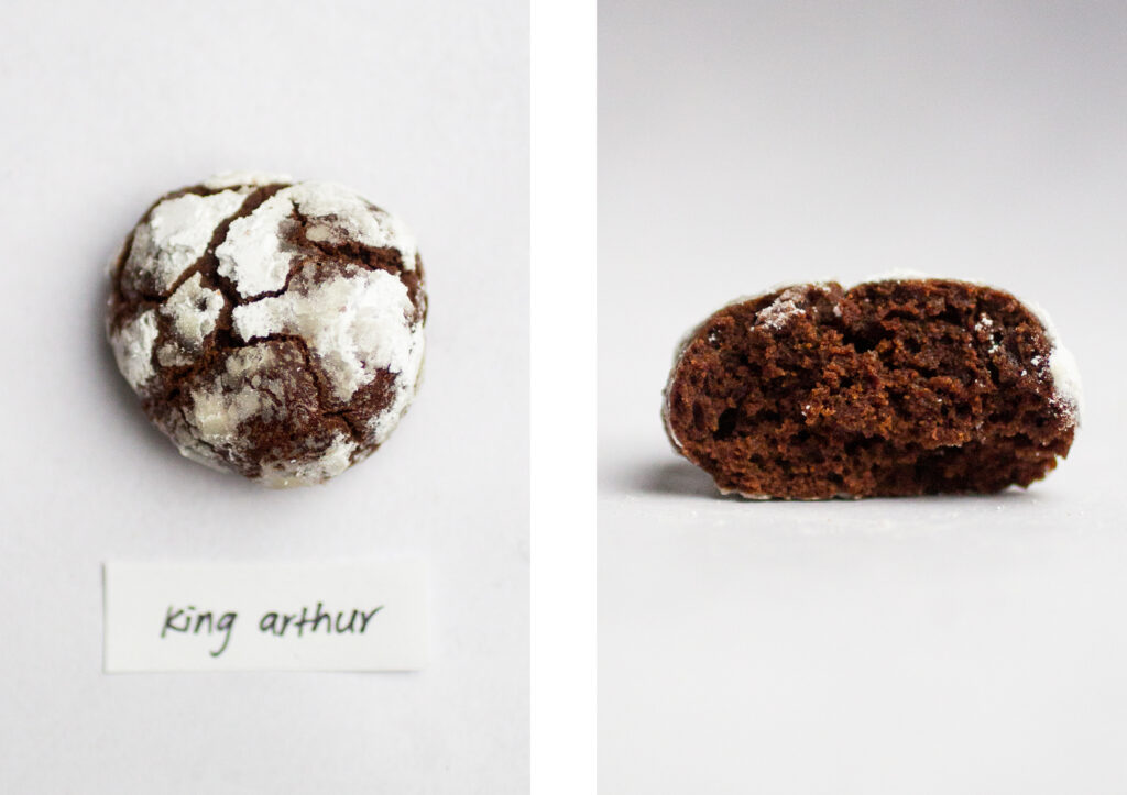 King Arthur chocolate crinkle cookie.