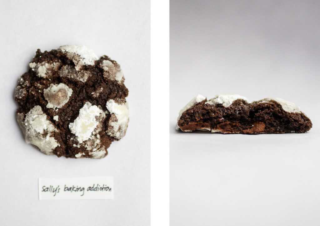 Sally\'s Baking Addiction chocolate crinkle cookie.