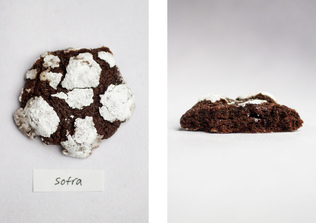 Sofra chocolate crinkle cookie.