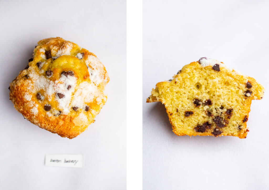 Baran Bakery chocolate chip muffin.