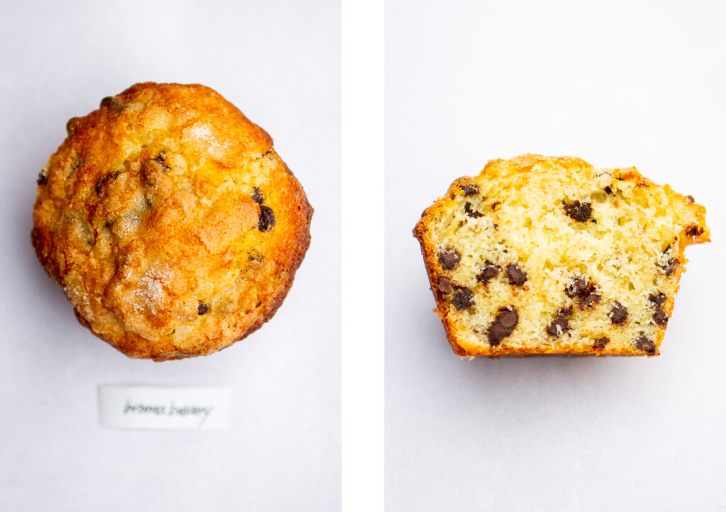 Broma Bakery chocolate chip muffin.