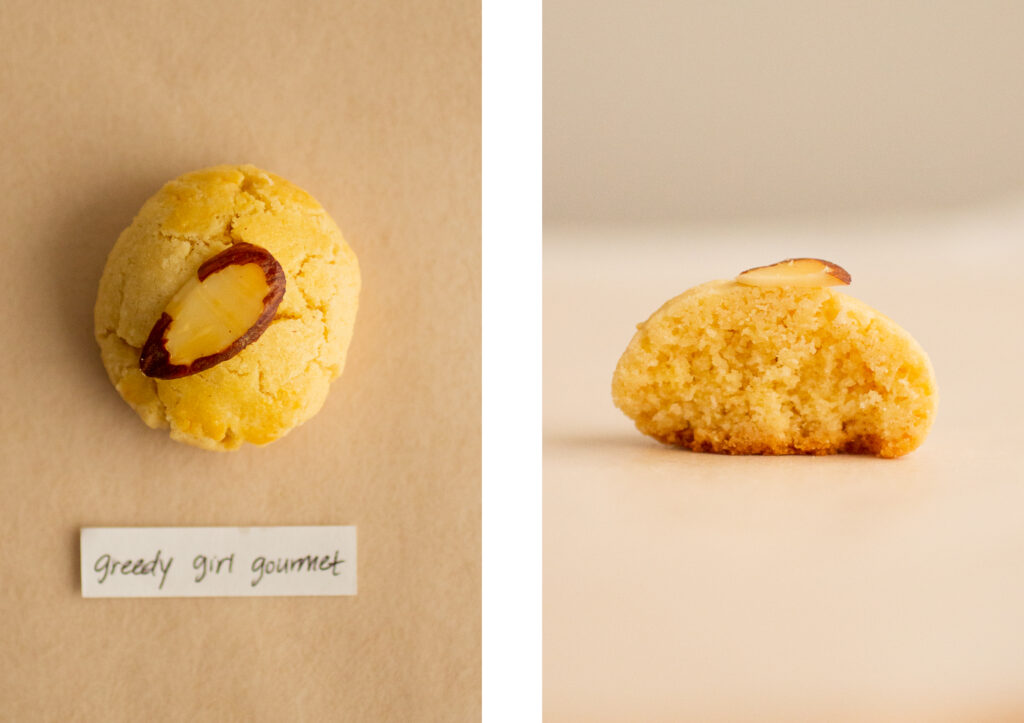Greedy Girl Gourmet almond cookie.