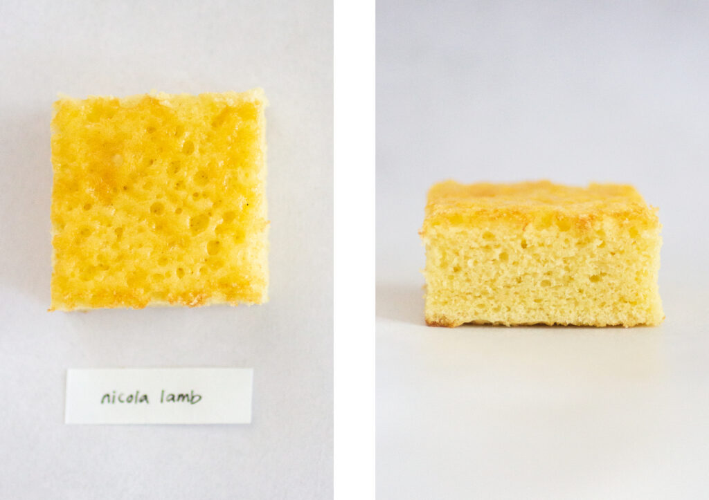 Nicola Lamb chiffon cake.